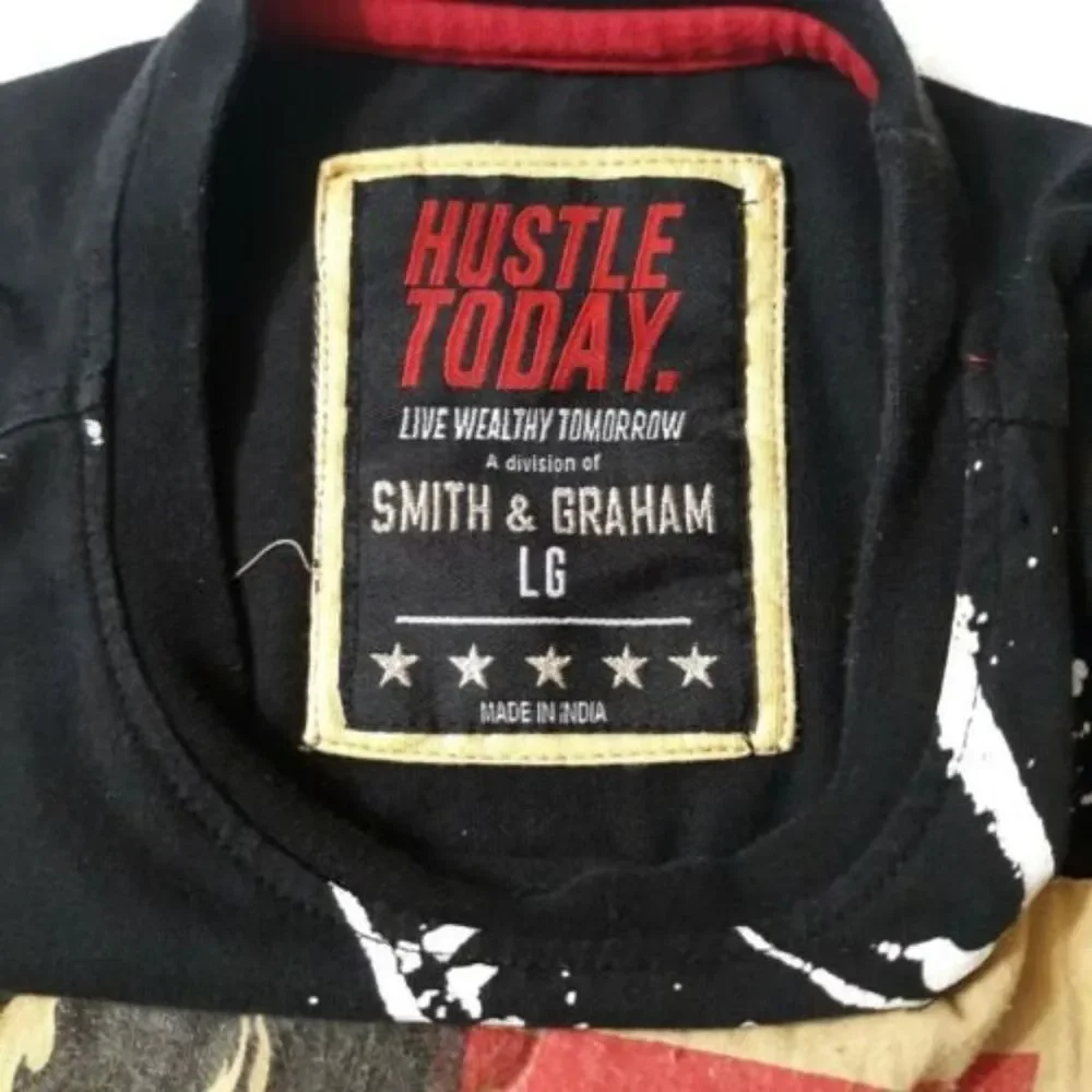 Smith & Graham Boys Sz 16 -18 Large Shirt American Hustler Long Sleeve